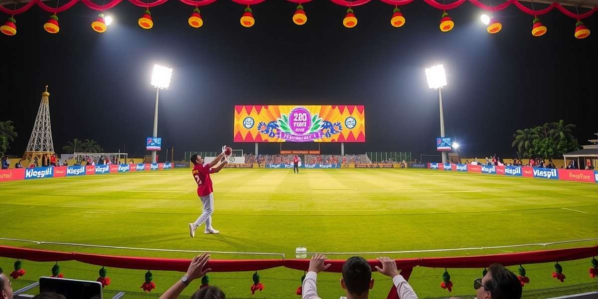 T20 Football Cricket Diwali Celebration T20 Football Cricket Diwali event with festive decorations