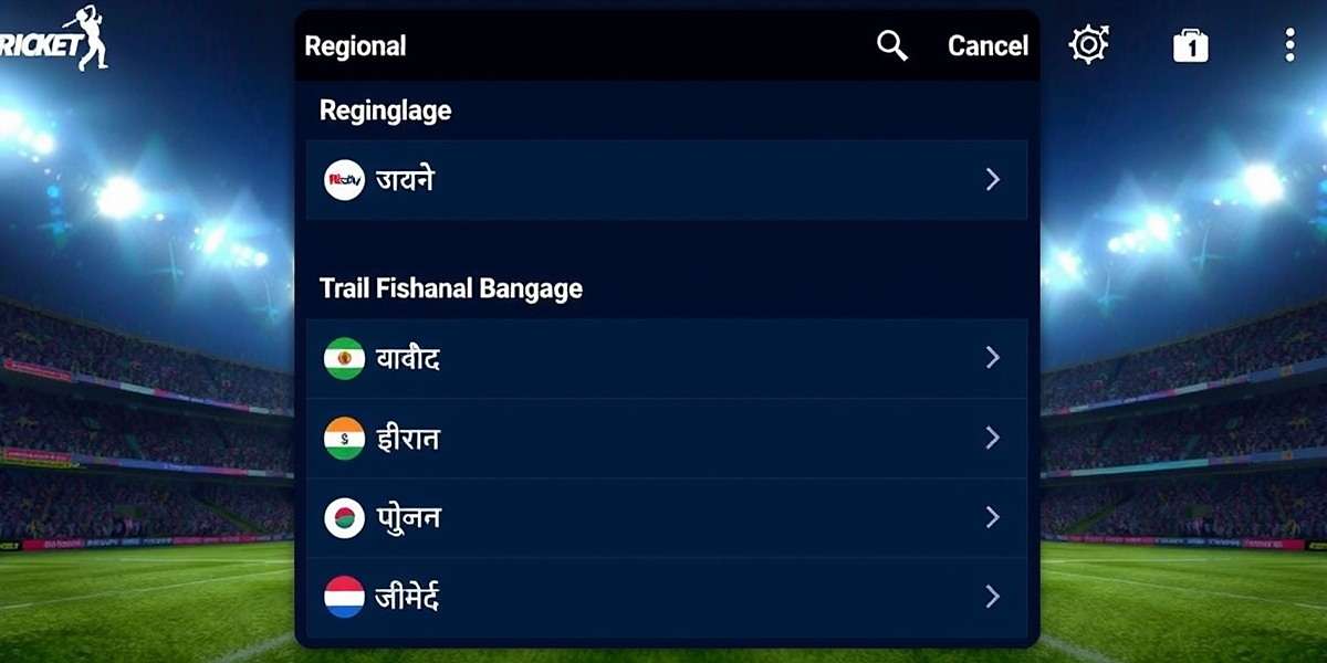 T20 Football Cricket Regional Language Options T20 Football Cricket mobile interface showing regional language options